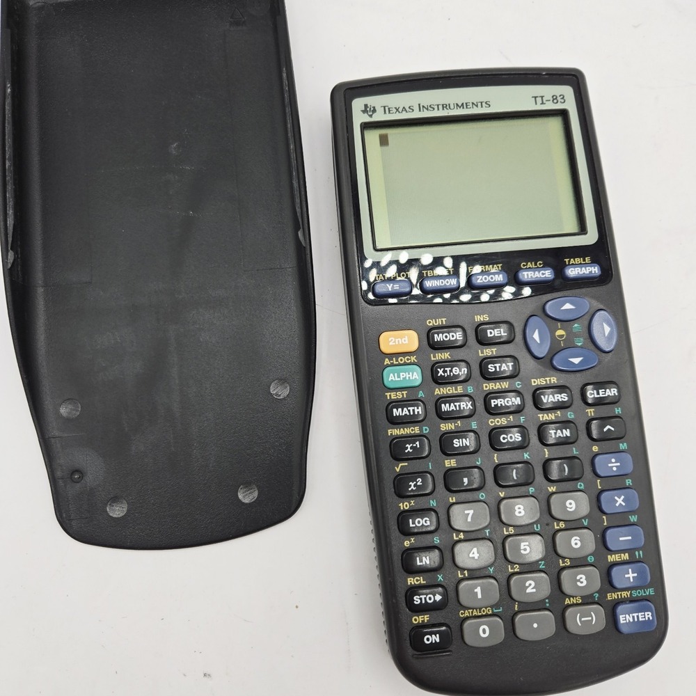 Texas Instruments TI-83 Handheld Graphing Calculator With Sleeve, Tested & Works - Picture 2 of 5
